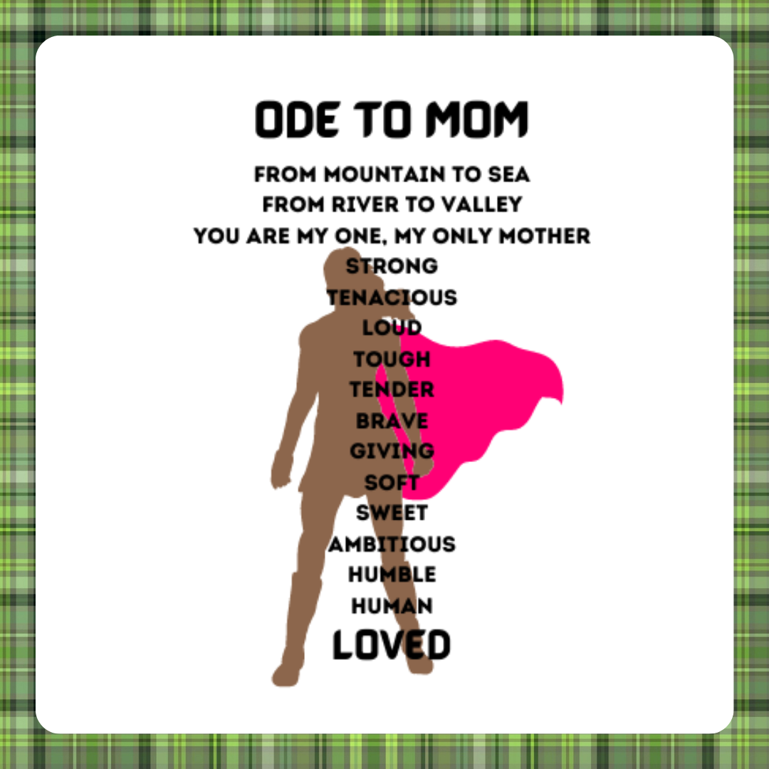 ODE TO MOM CREW NECK T SHIRT GIFT FOR MOMS