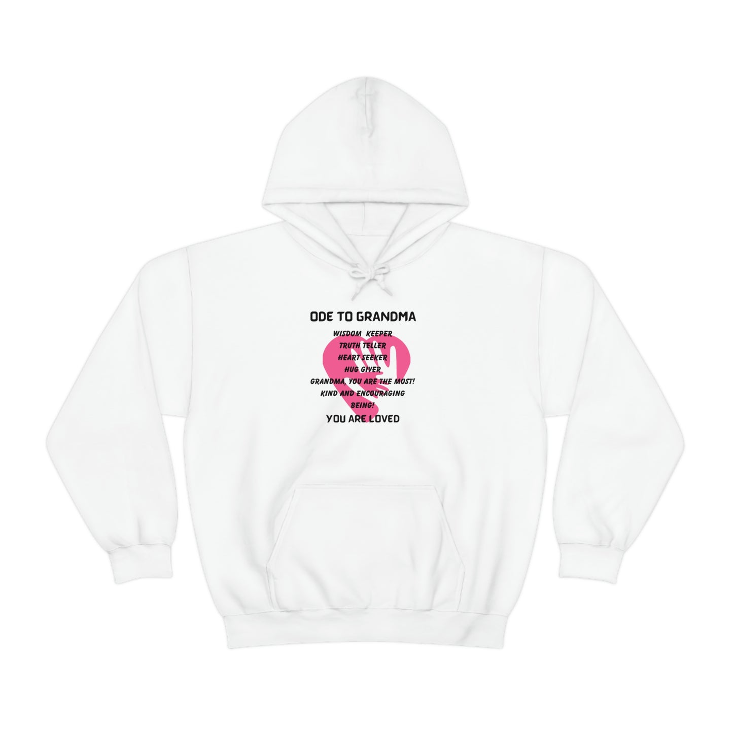 ODE TO GRANDMA HOODIE GIFT FOR GRANNY (BLACK FONT)