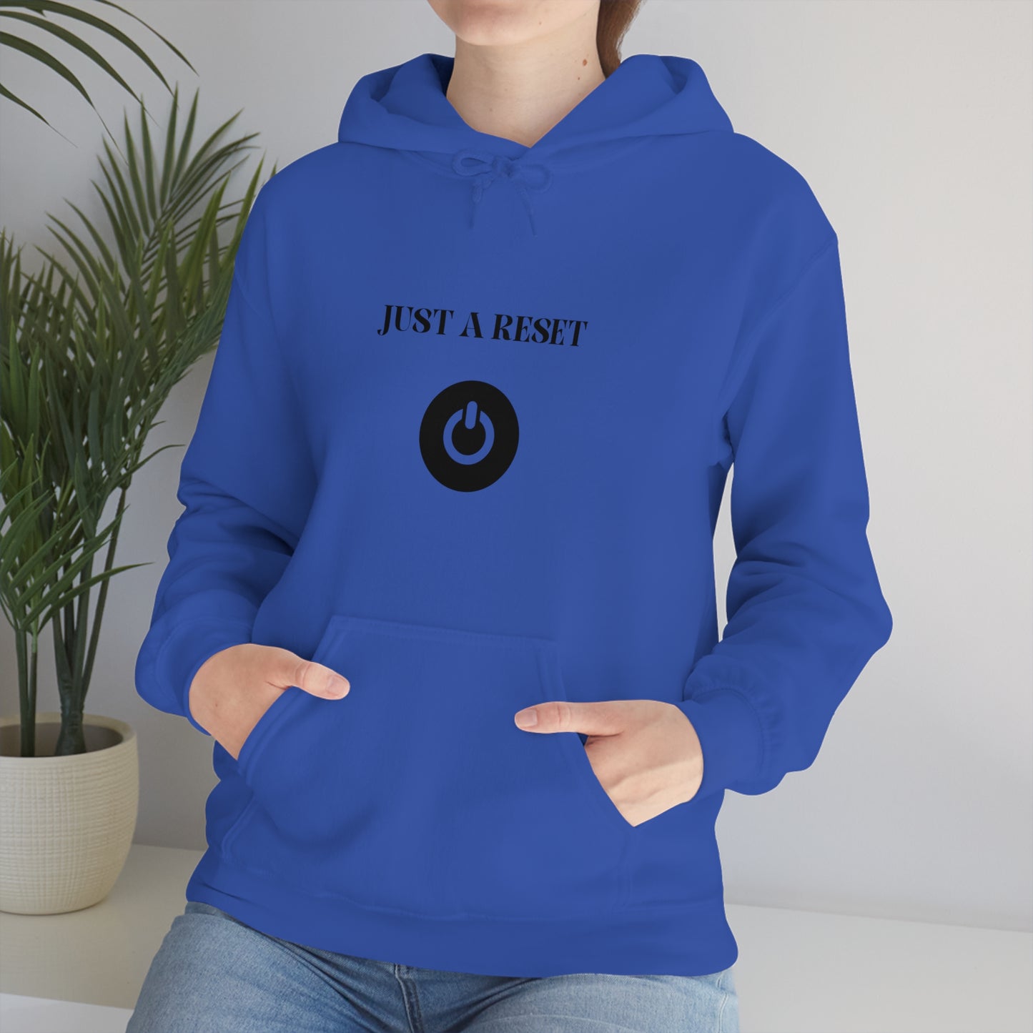 Just a reset hooded sweatshirt gift, hoodie gift to celebrate mental wellbeing, sweatshirt gift for friends and family