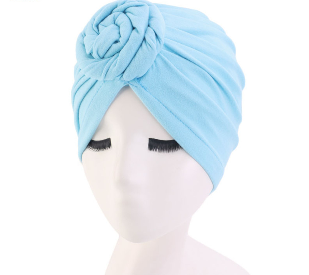 LIGHT BLUE TURBAN SYLE HEAD WRAP