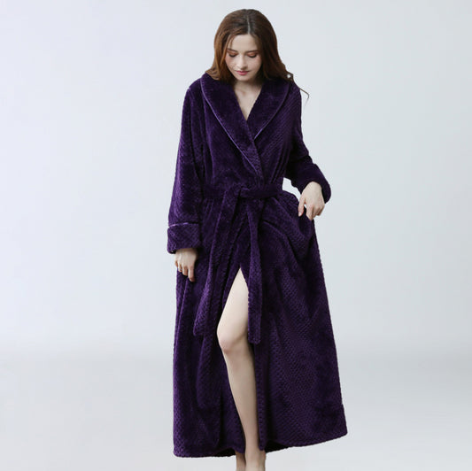 PURPLE COLOR LUXURIOUS AND COMFY UNISEX  FULL LENGTH ROBES 