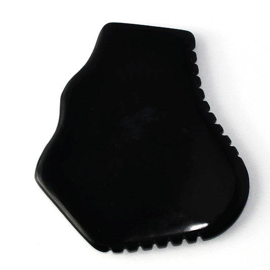 BLACK COLOR NATURAL BIAN STONE GUA SHA FACIAL TOOL