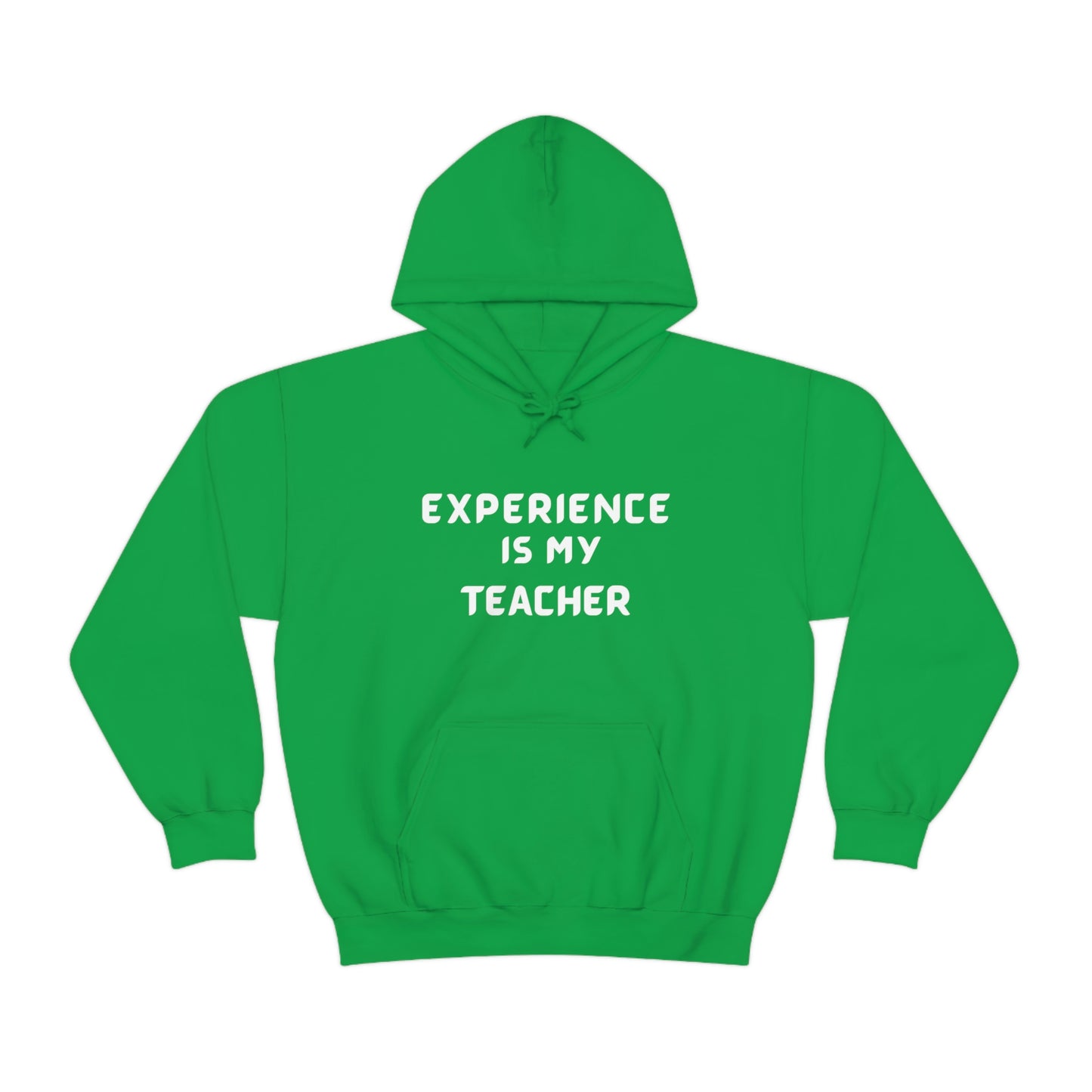 EXPERIENCE IS MY TEACHER UNISEX HOODIE GIFT FOR MATURE FRIEND GIFT HOODIE FOR SUCCESSFUL FRIEND INSPIRATIONAL QUOTES HOODIE GIFT