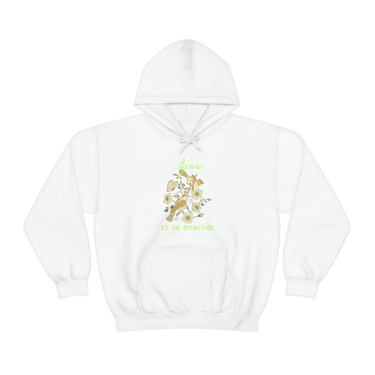 SING THIS IS SPRING UNISEX HOODIE  GIFT WITH GREEN FONT