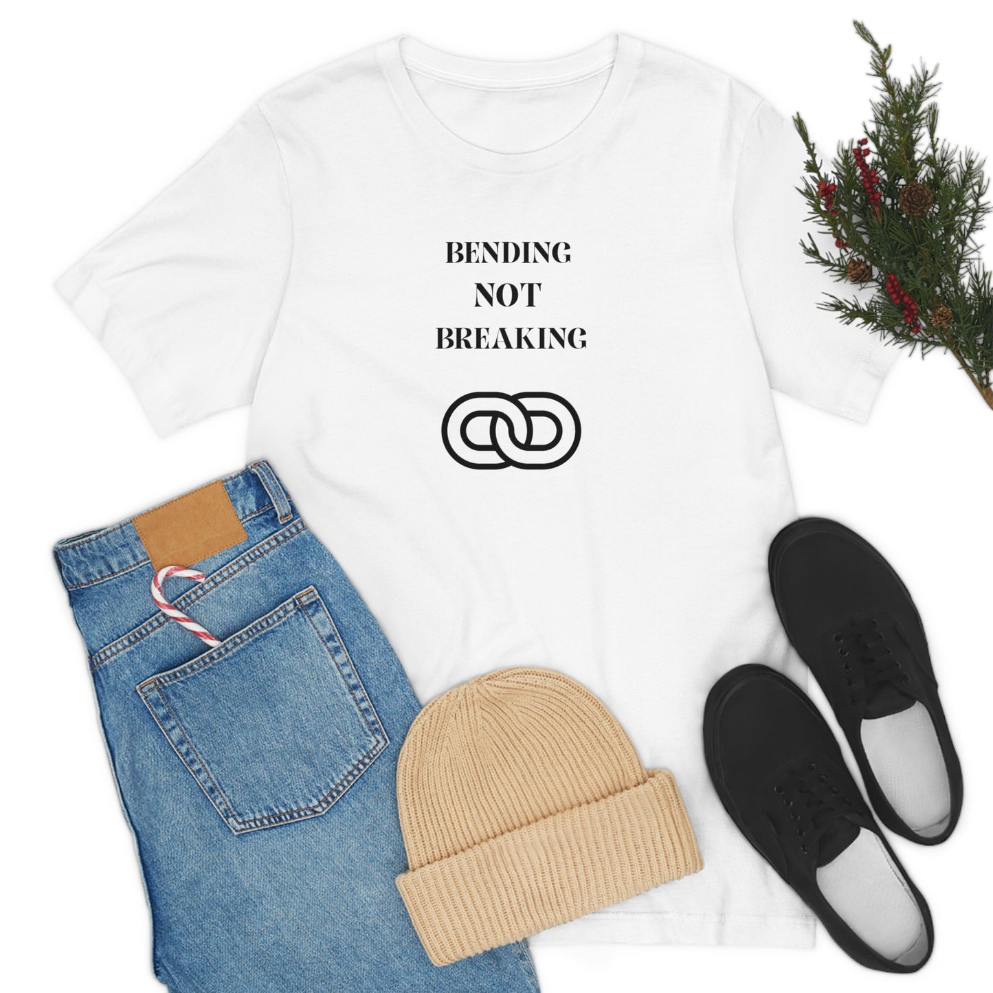 Bending not breaking inspirational words on a t shirt, t shirt that motivates t shirt gifts for friends and family