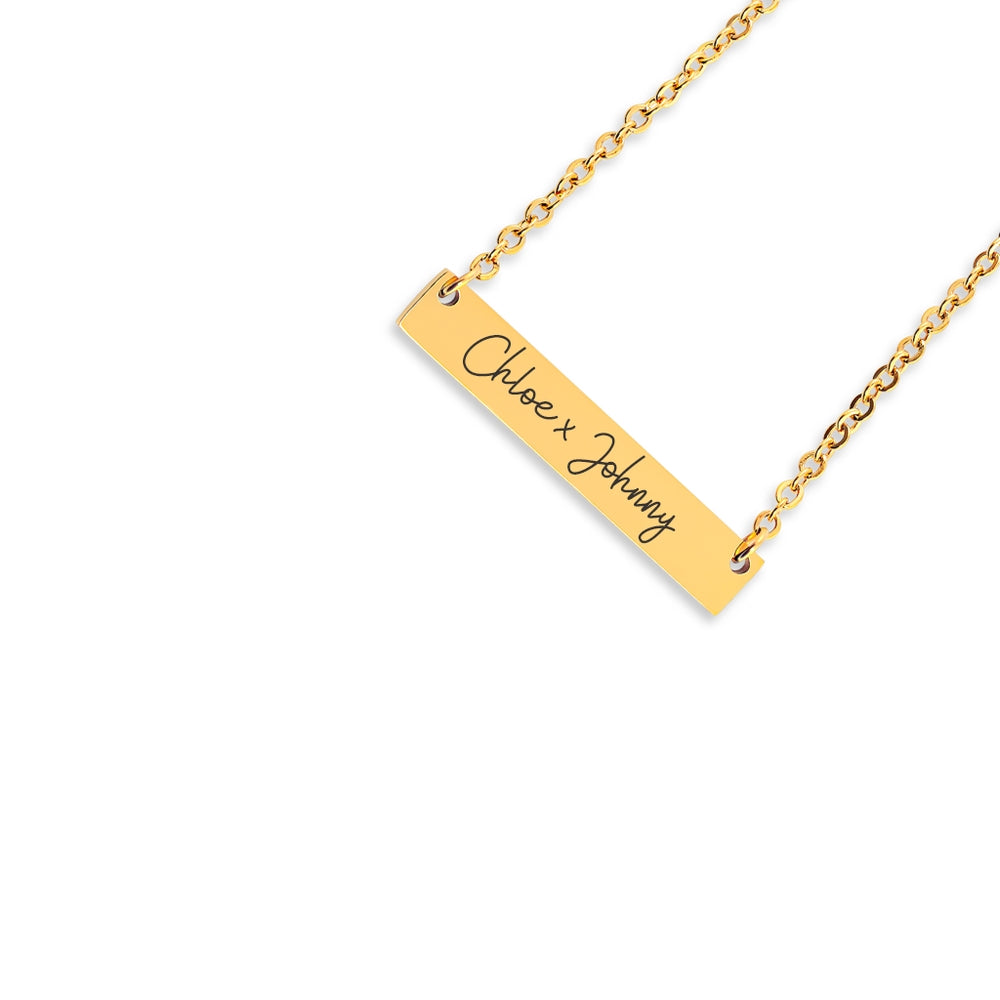 Customized Horizontal Bar Necklace