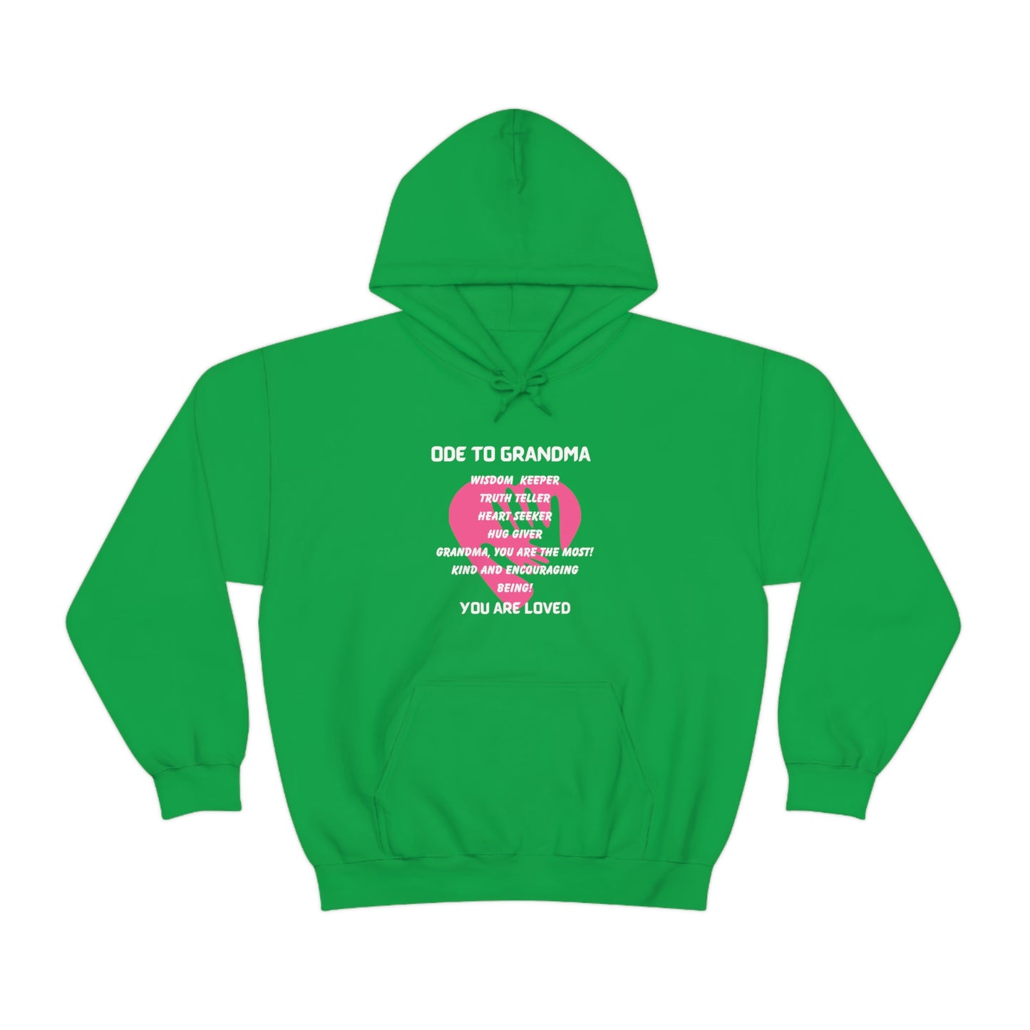 ODE TO GRANDMA HOODED SWEATSHIRT GIFT FOR GRAN (WHITE FONT)