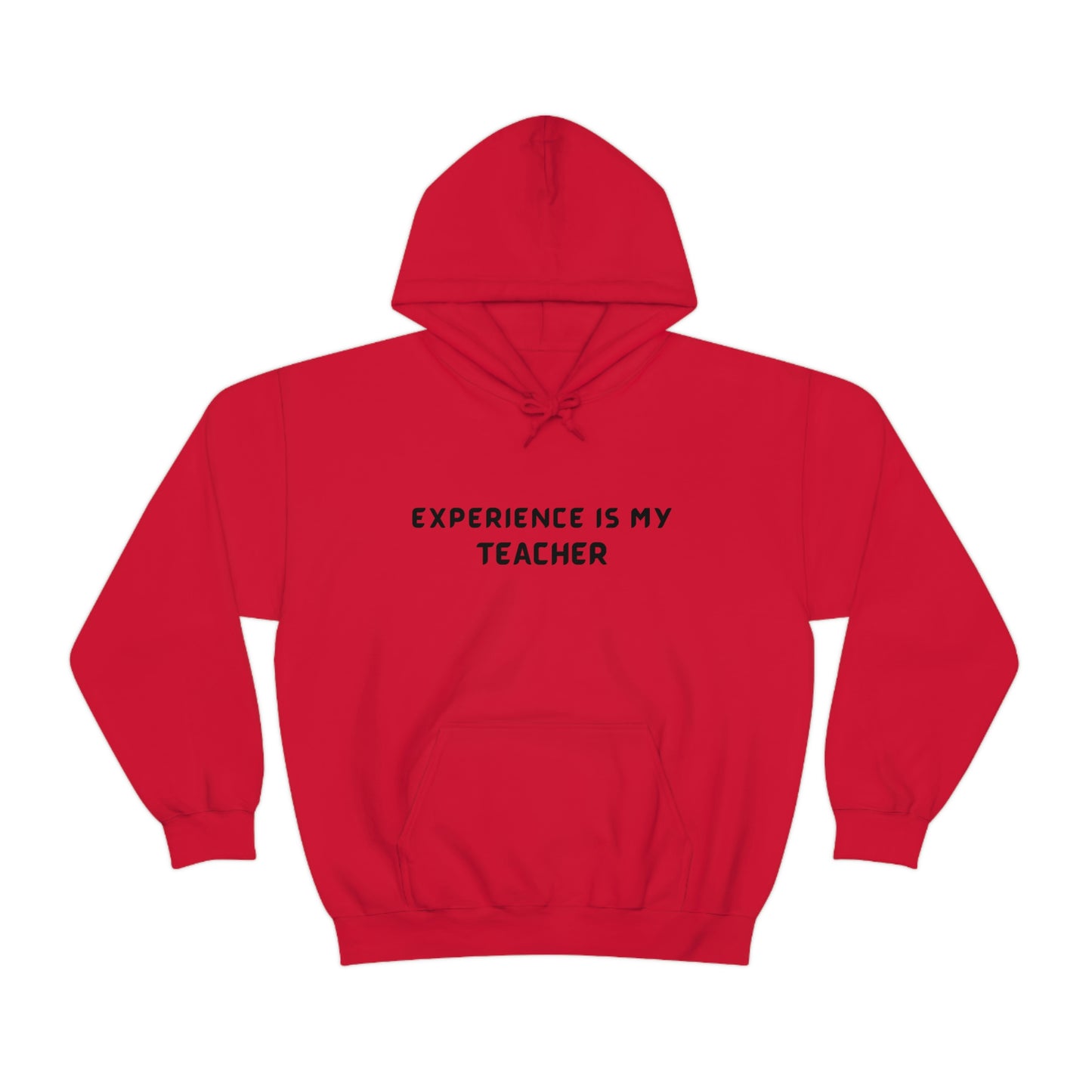 EXPERIENCE IS MY TEACHER UNISEX INSPIRATIONAL WORDS HOODED SWEATSHIRT