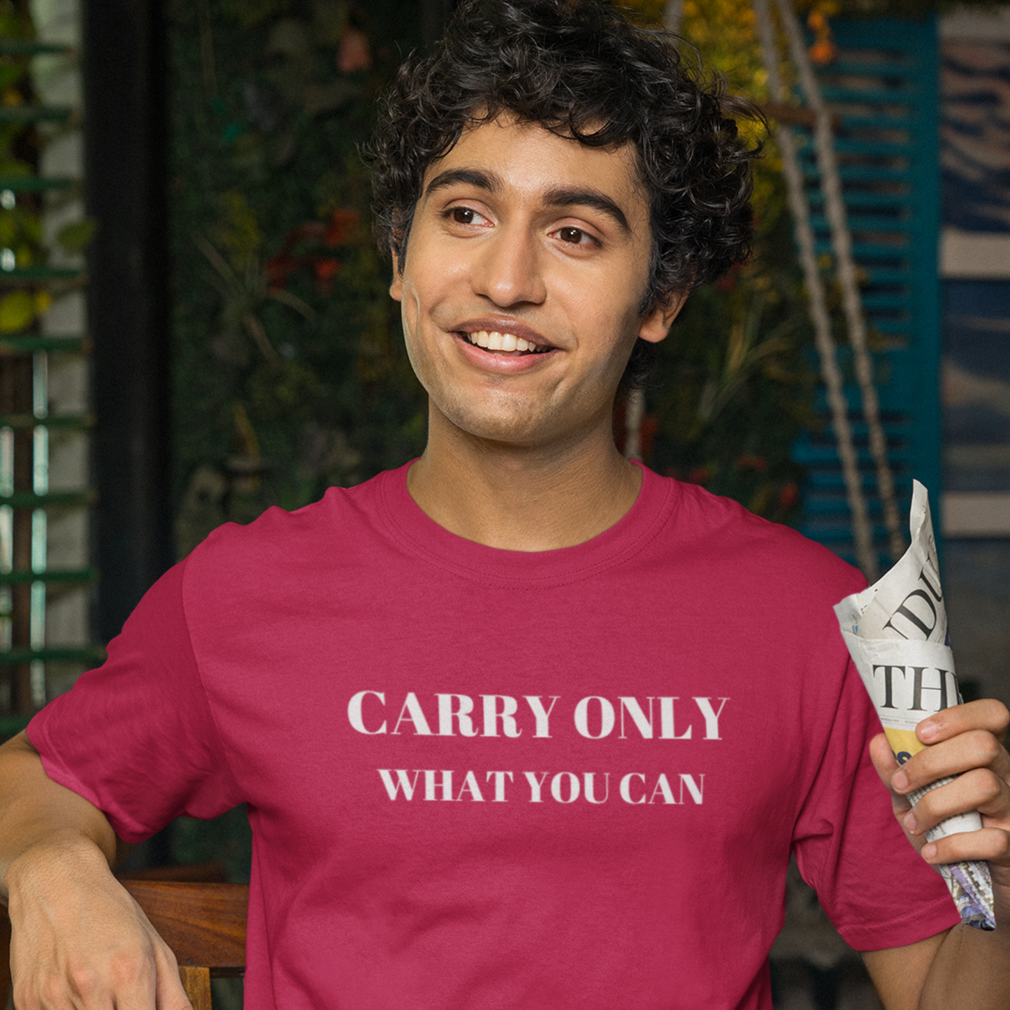 Carry only what you can Inspirational words t shirt gift