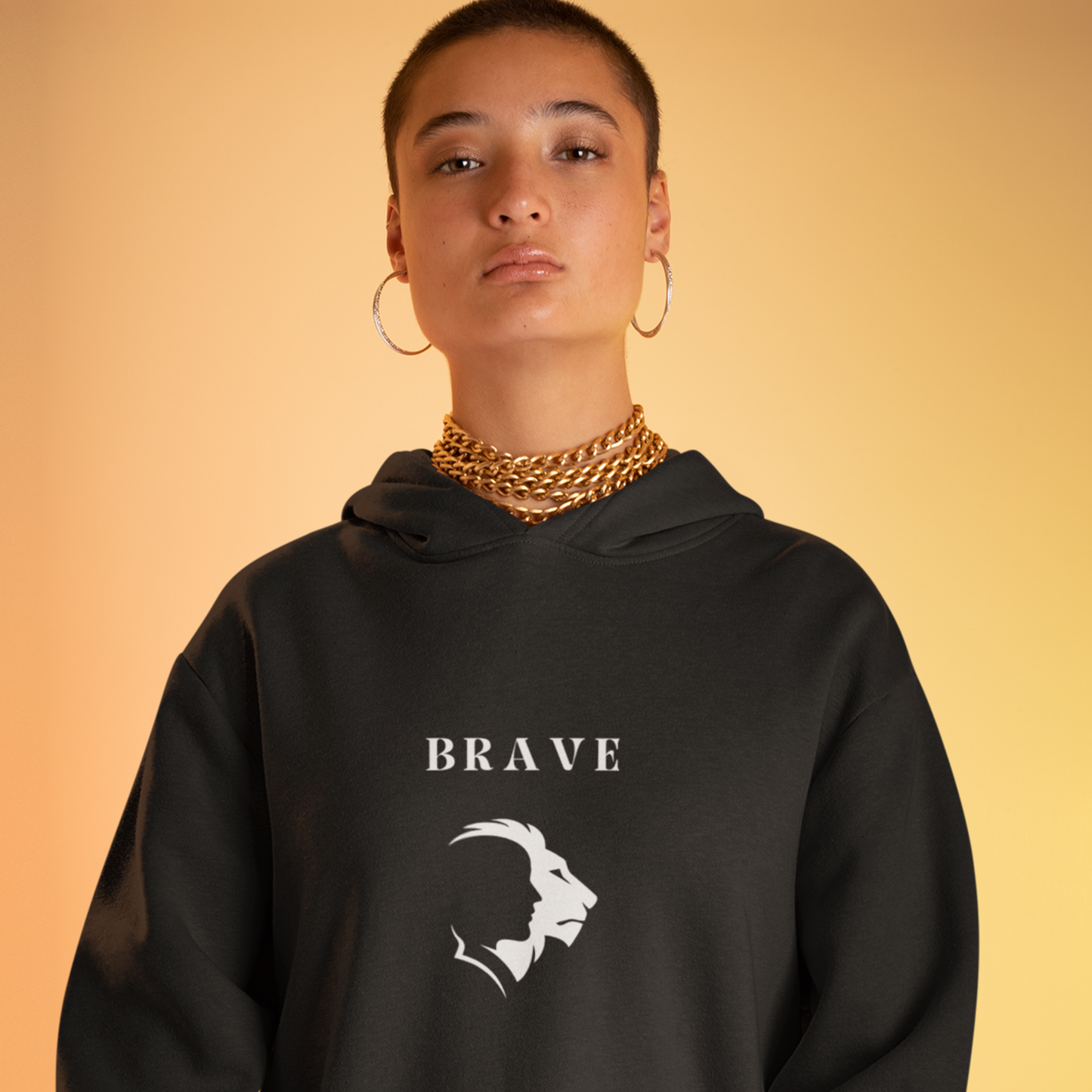 Brave  Hooded Sweatshirt gift, inspirational word hoodie gift, sweatshirt gift with encouraging words