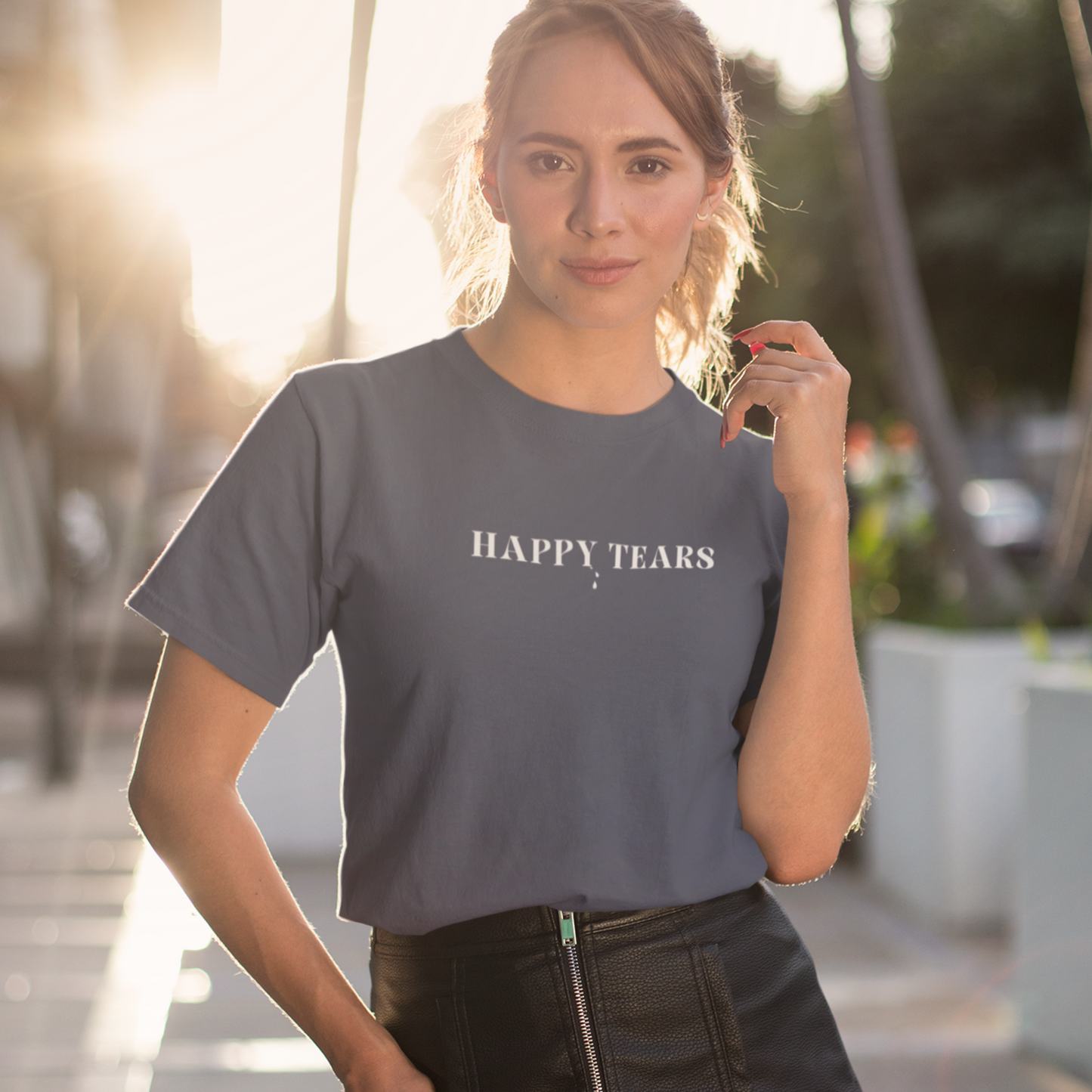 Happy tears t shirt inspirational word t shirt happy tears t shirt gift for friends t shirt that celebrates