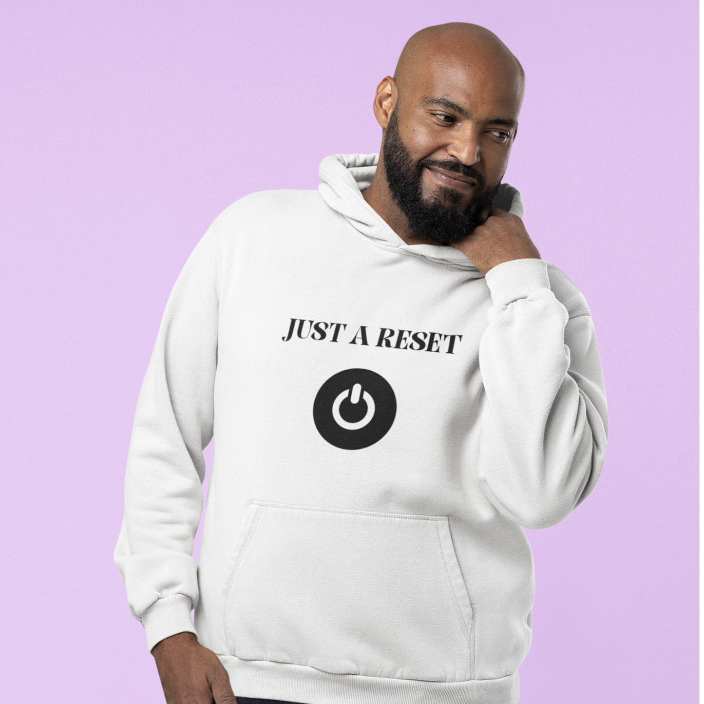 Just a reset hooded sweatshirt gift, hoodie gift to celebrate mental wellbeing, sweatshirt gift for friends and family