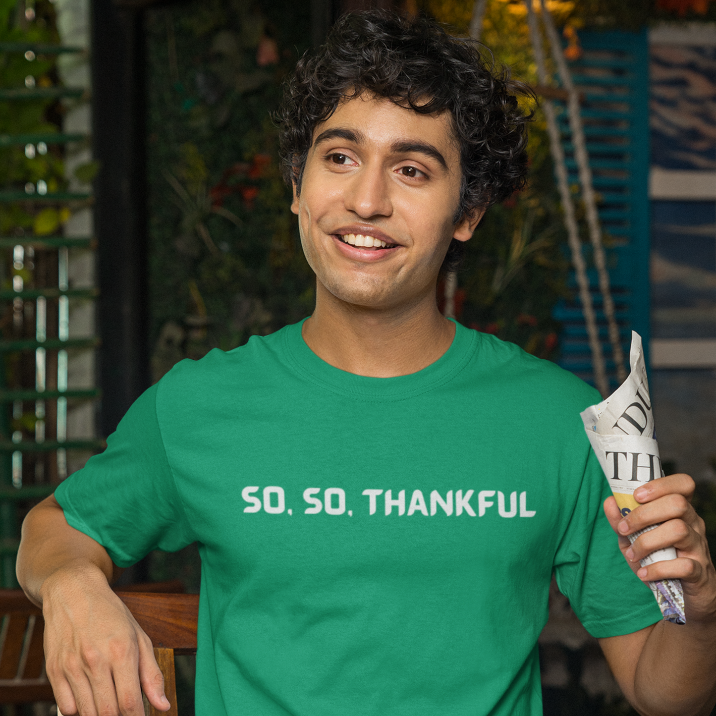 So so thankful unisex inspirational words tee shirt