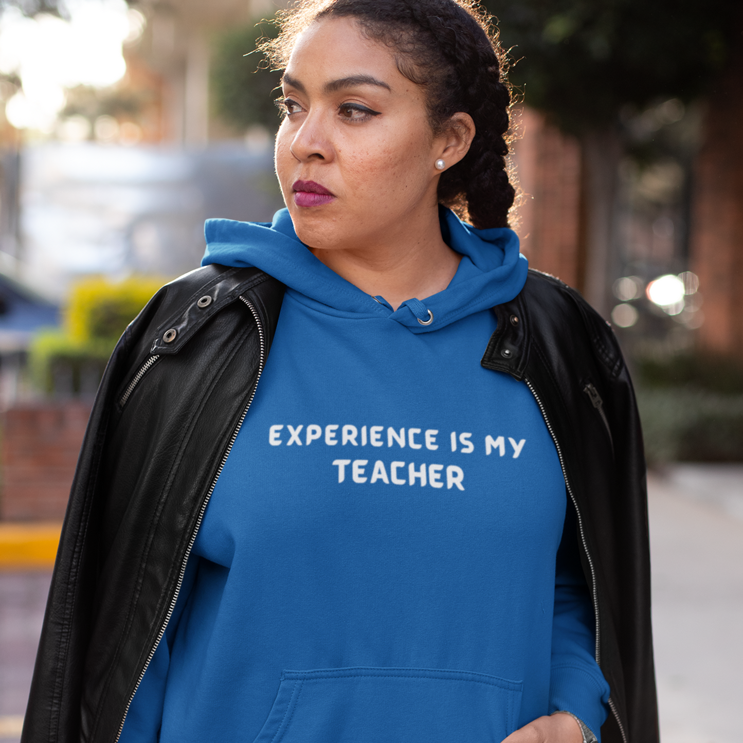 EXPERIENCE IS MY TEACHER UNISEX INSPIRATIONAL HOODED SWEATSHIRT