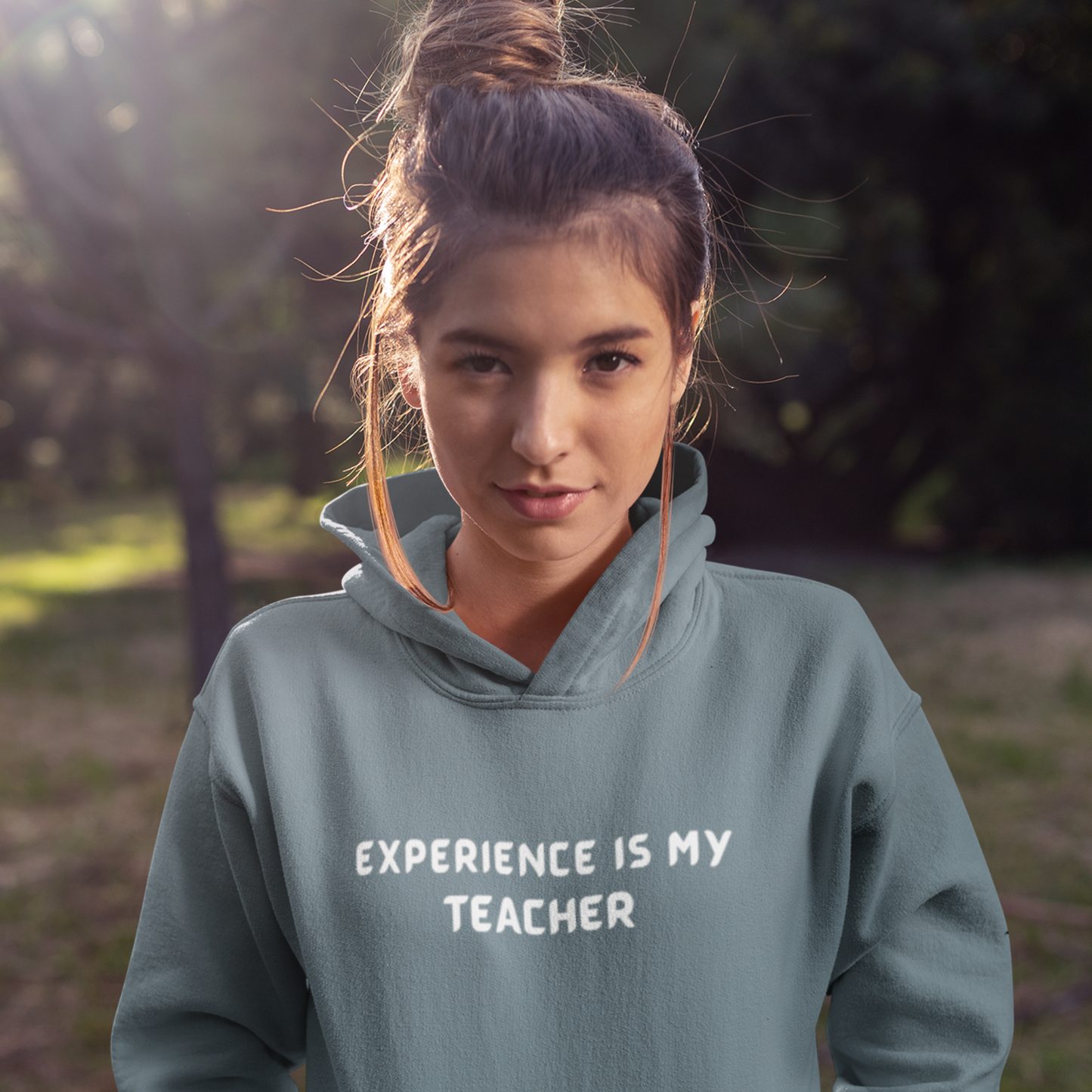 EXPERIENCE IS MY TEACHER UNISEX INSPIRATIONAL HOODED SWEATSHIRT