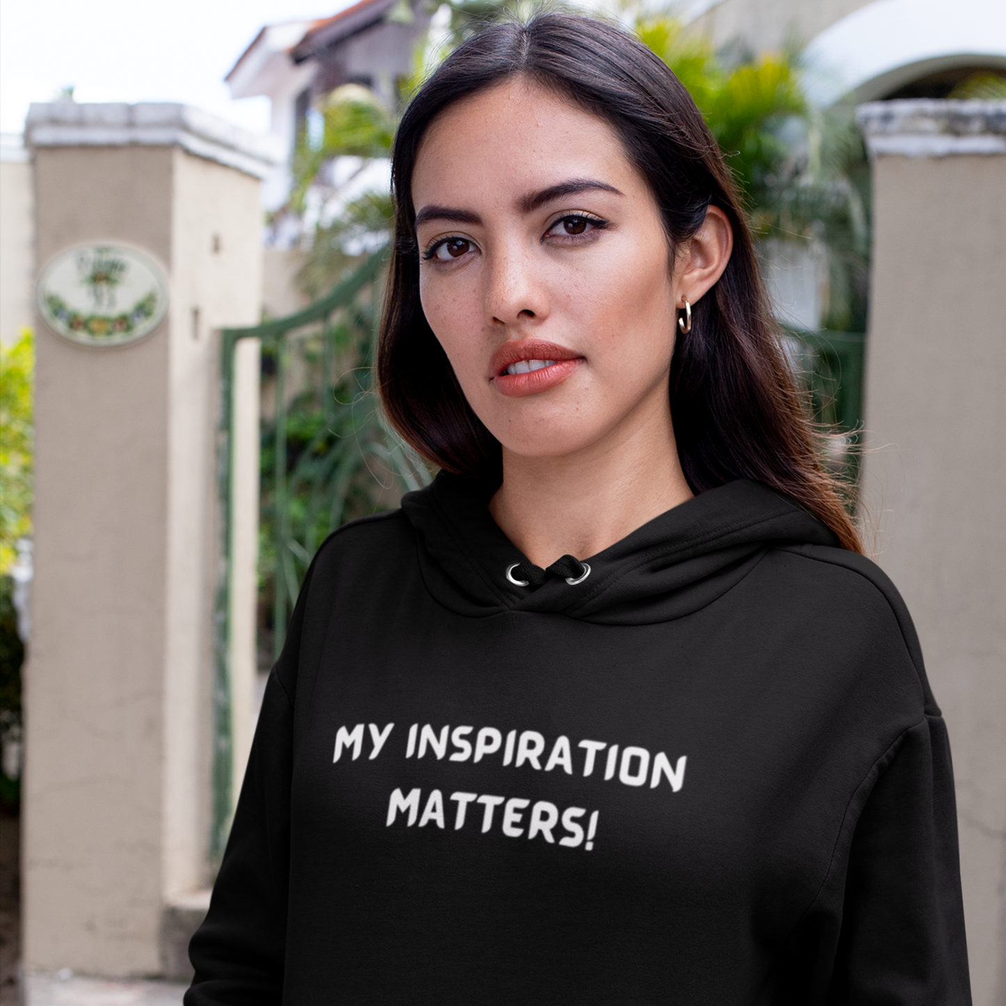 MY INSPIRATION MATTERS UNISEX INSPIRATIONAL QUOTE HOODED SWEATSHIRT