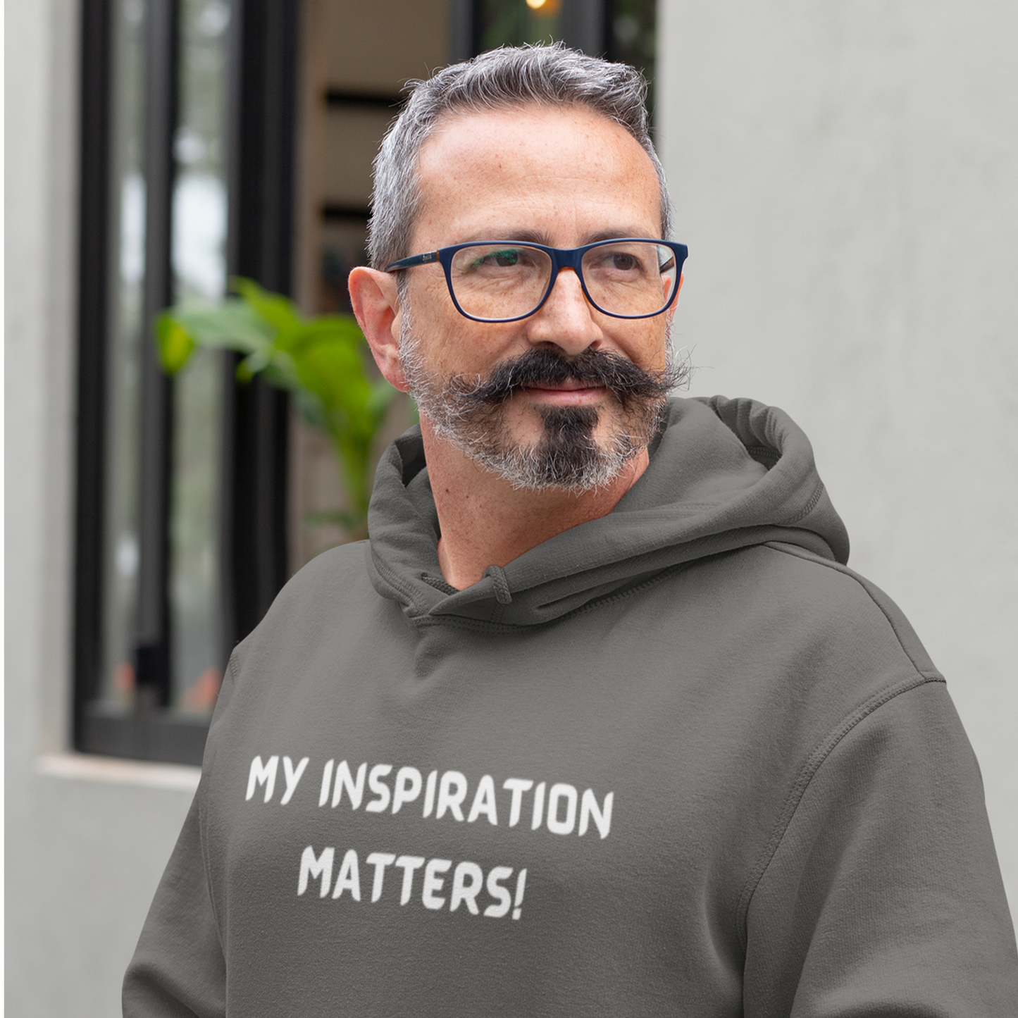 MY INSPIRATION MATTERS UNISEX INSPIRATIONAL QUOTE HOODED SWEATSHIRT