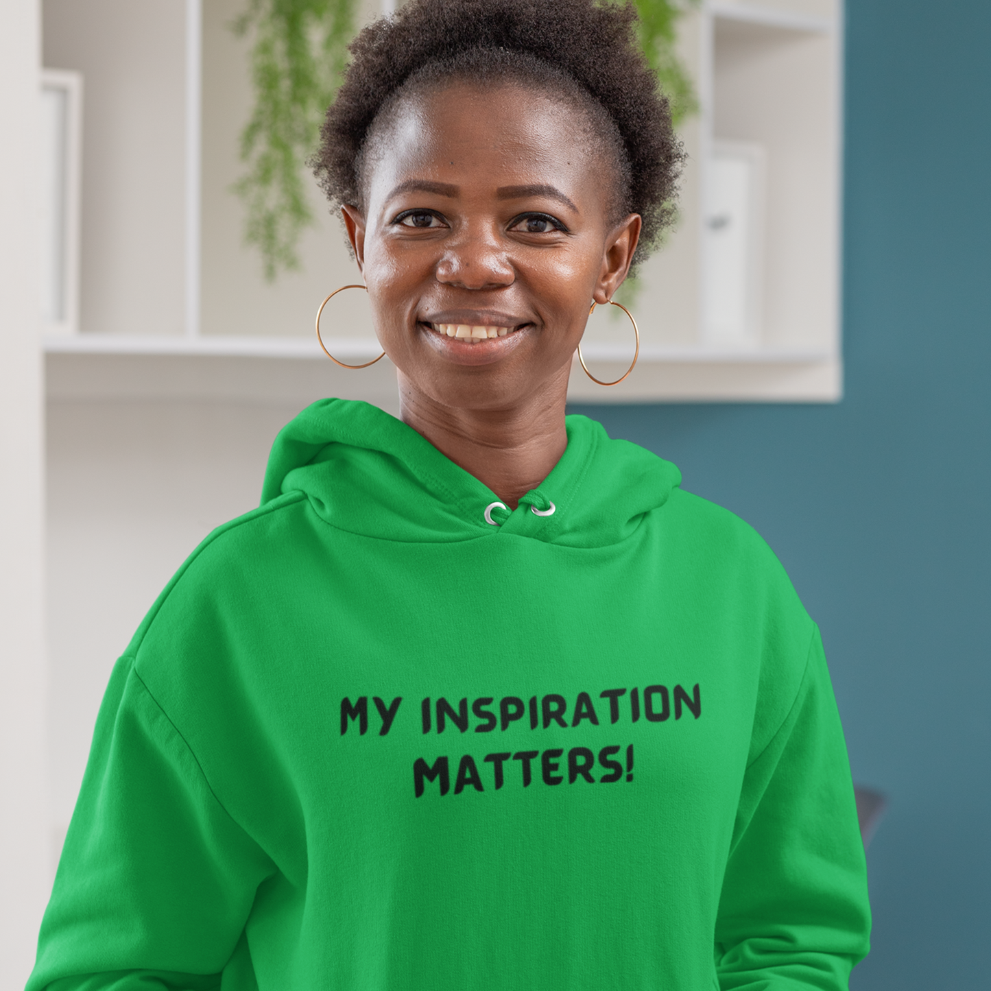 MY INSPIRATION MATTERS   INSPIRATIONAL WORDS UNISEX  HOODED SWEATSHIRT