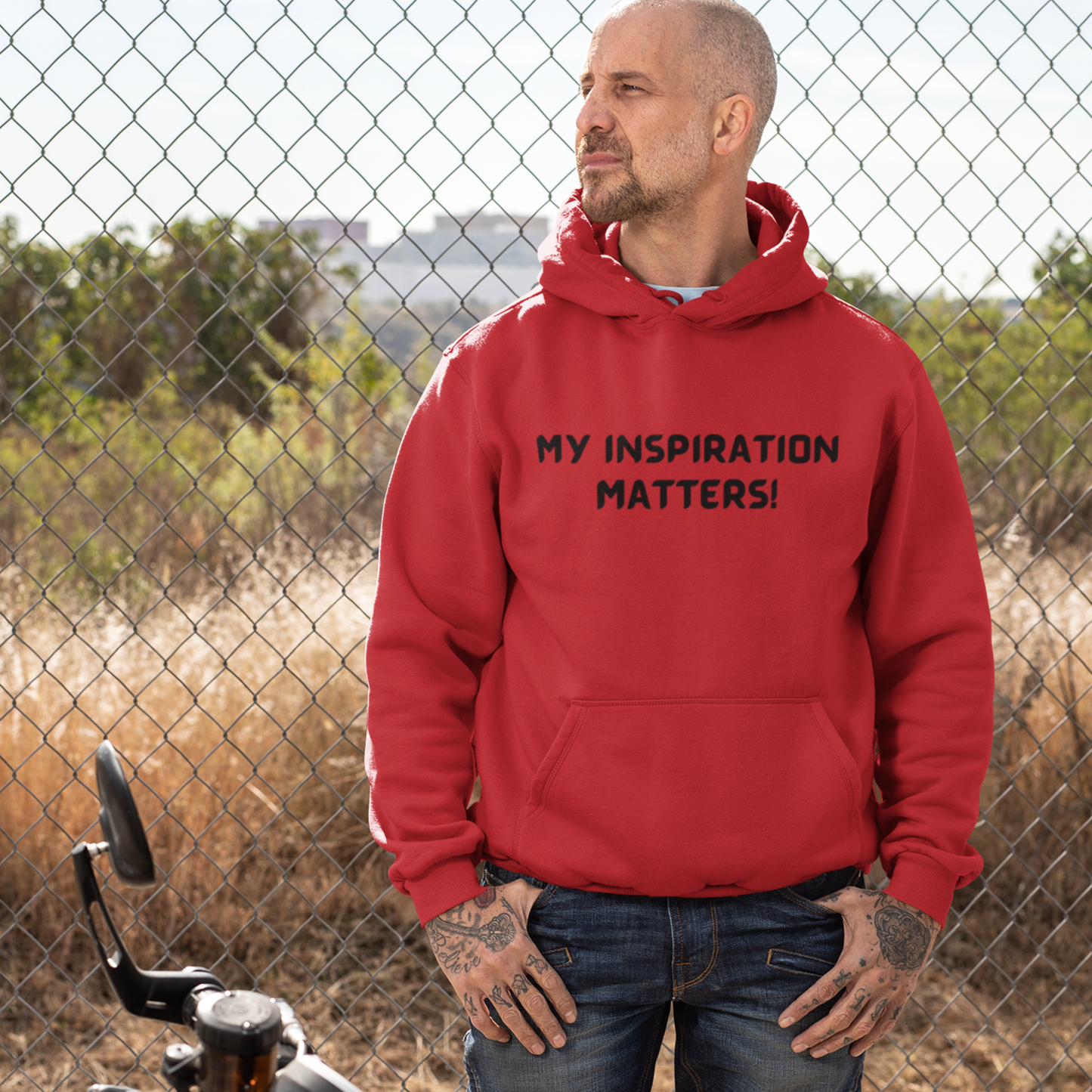 MY INSPIRATION MATTERS   INSPIRATIONAL WORDS UNISEX  HOODED SWEATSHIRT