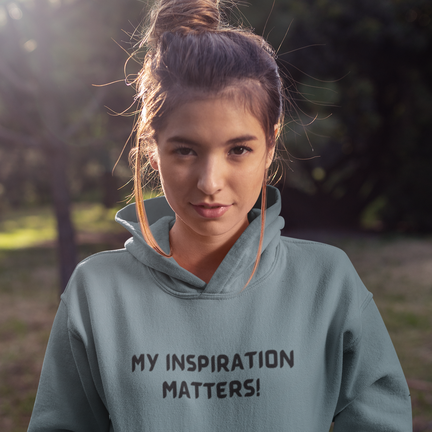 MY INSPIRATION MATTERS   INSPIRATIONAL WORDS UNISEX  HOODED SWEATSHIRT