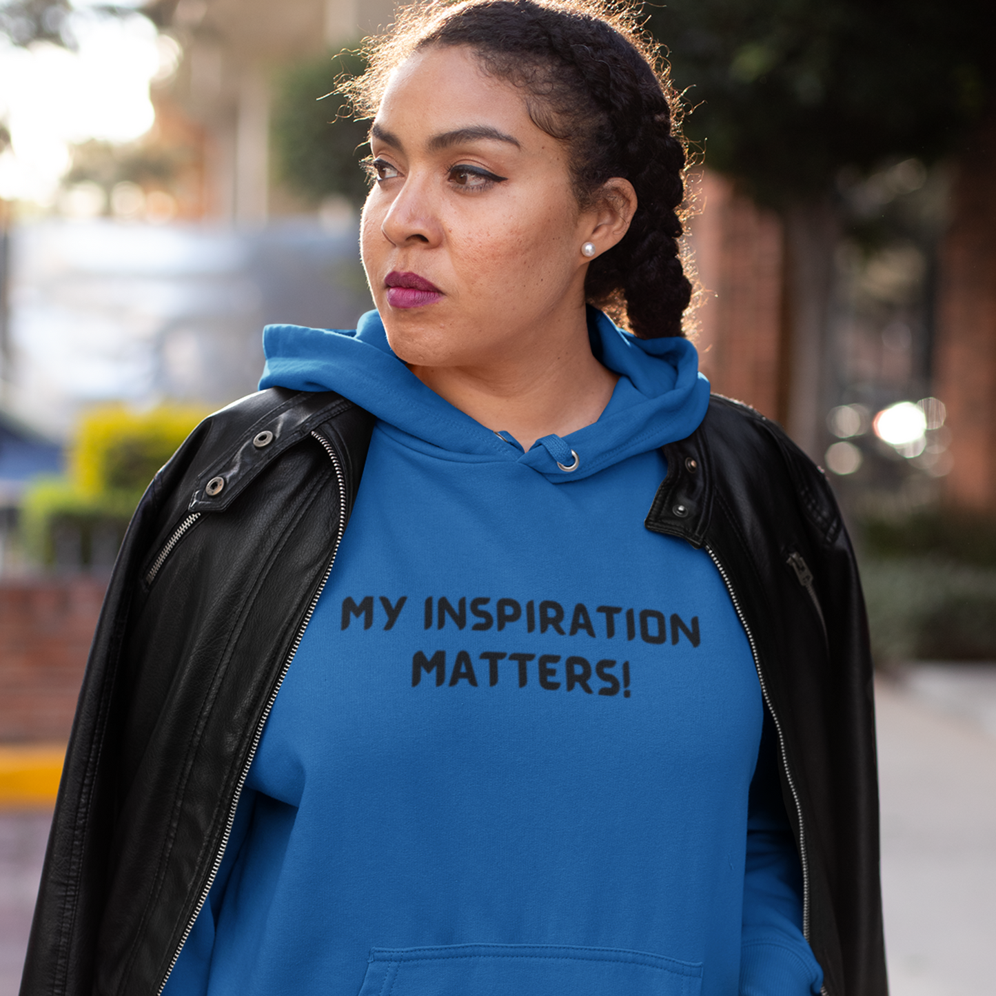 MY INSPIRATION MATTERS   INSPIRATIONAL WORDS UNISEX  HOODED SWEATSHIRT