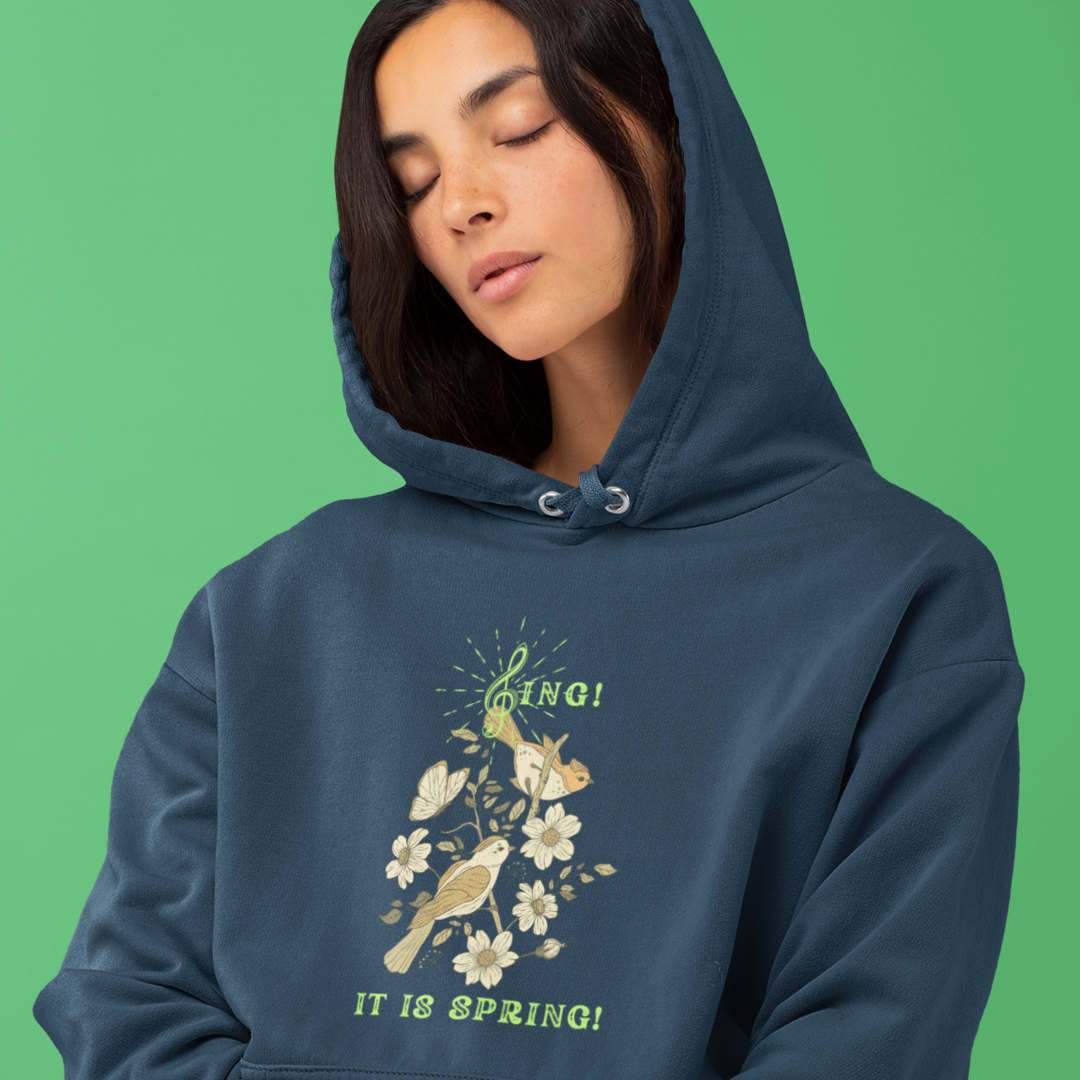 SING THIS IS SPRING UNISEX HOODIE  GIFT WITH GREEN FONT