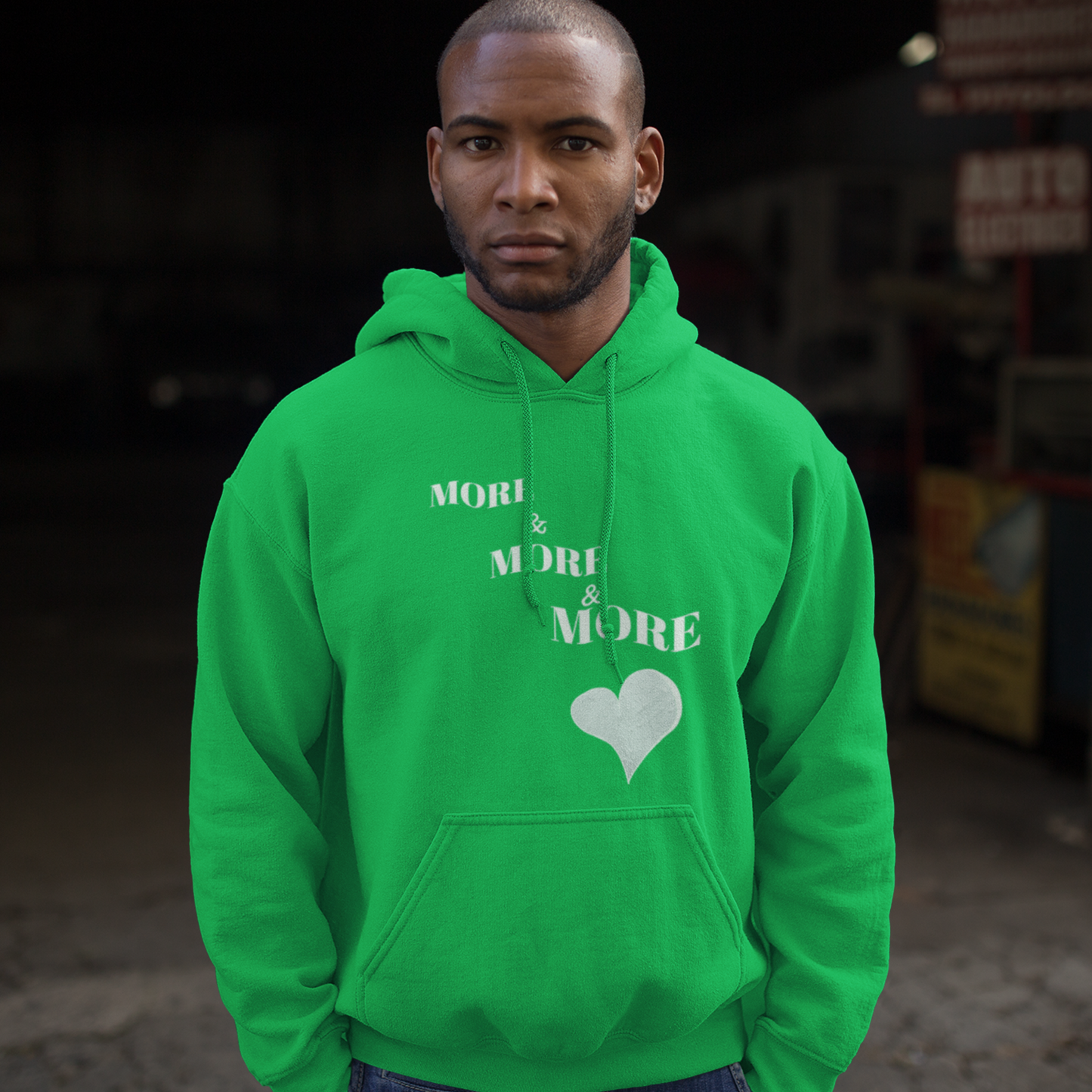 More and more and more love hooded sweatshirt gift, hoodie gift of love for friends, sweatshirt gift that celebrates love