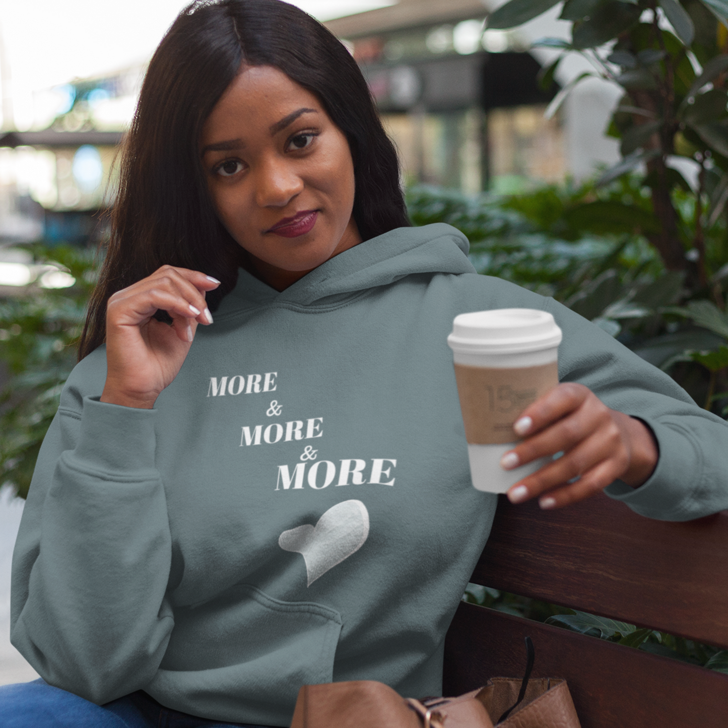 More and more and more love hooded sweatshirt gift, hoodie gift of love for friends, sweatshirt gift that celebrates love